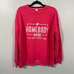Vibrant Pink Crew Neck Sweater